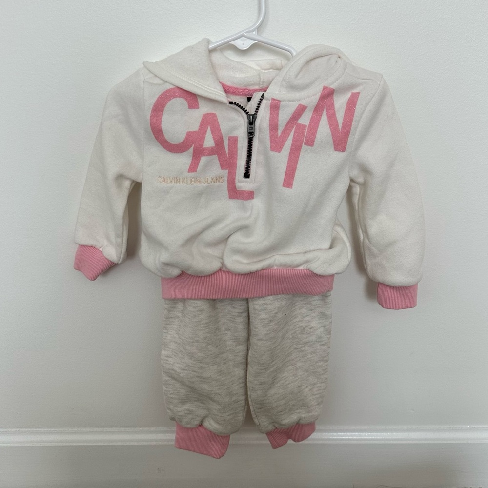 CK sweatpant sweatshirt outfit